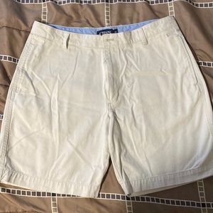 Chaps Mens Khaki Shorts White 36